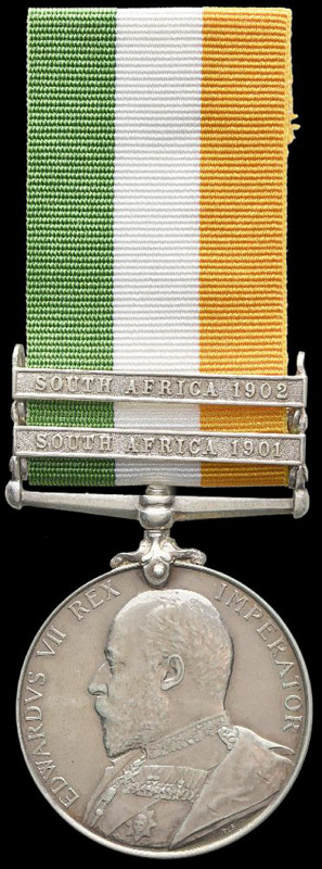 King’s South Africa, 1901-02, 2 clasps, South Africa 1901, South Africa 1902 (27...