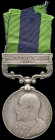 India General Service, 1908-1935, E.VII.R,. single clasp, North West Frontier 1908 (1597 Pte F. B - - erga, 1st Bn N. Fusilrs), edge graze and bruise,...