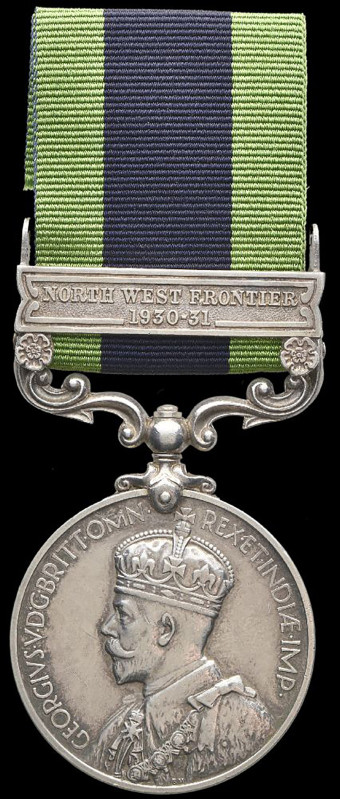 India General Service, 1908-1935, G.V.R., single clasp, North West Frontier 1930...
