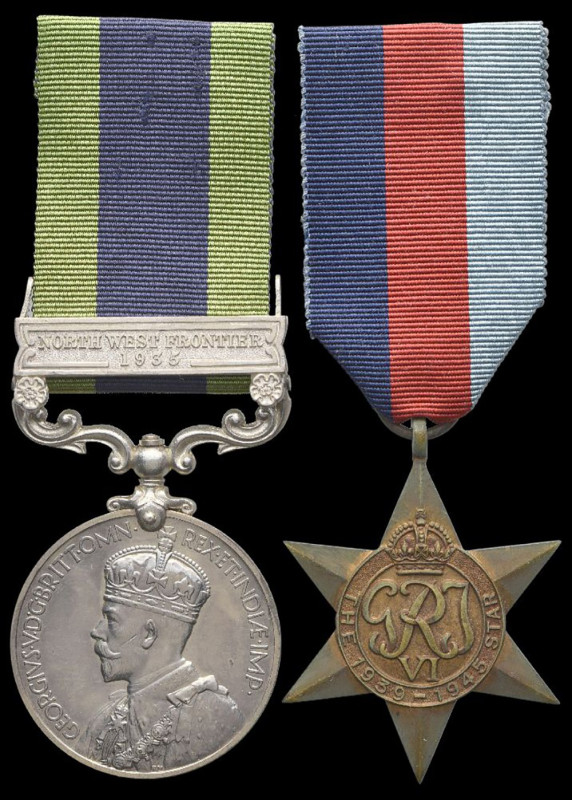 An India General Service ‘North West Frontier 1935’ and 1939-45 Star Pair awarde...