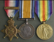 A Great War 1914 ‘Mons’ Trio awarded to Trumpeter Albert E. Crouch, Royal Field Artillery, who later served with the Royal Garrison Artillery, compris...