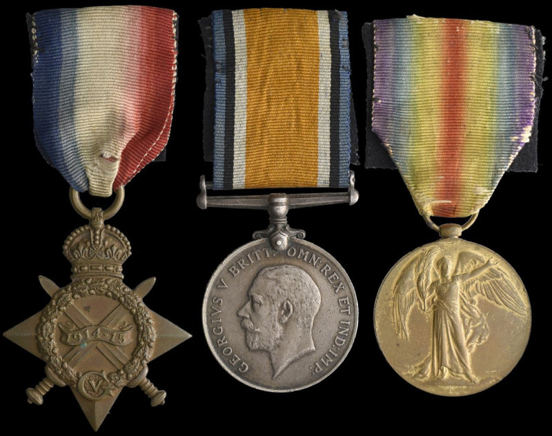 A Great War Trio and Memorial Plaque awarded to Leading Stoker William Henry Bla...