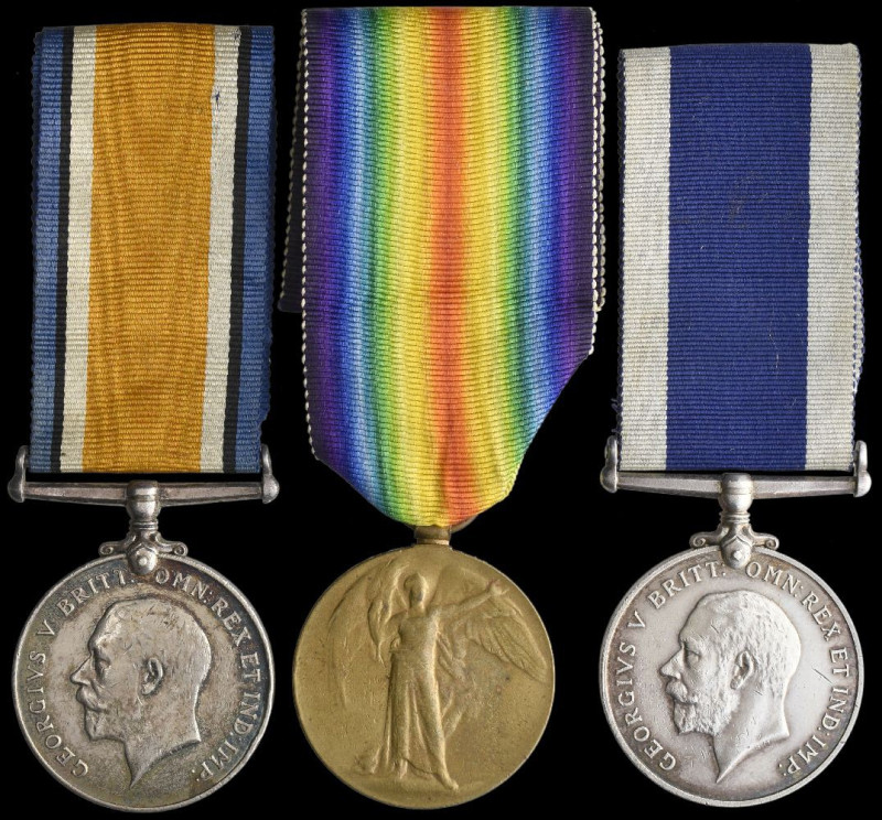 A Great War Long Service Group of 3 awarded to Musician Frederick Thomas Howell,...