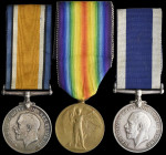 A Great War Long Service Group of 3 awarded to Musician Frederick Thomas Howell, Royal Marines Band, a violinist who served aboard the battleship H.M....