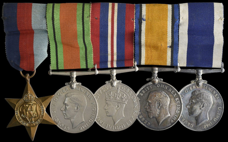 A Great War and WW2 Royal Navy Long Service and Good Conduct Group of 5 awarded ...
