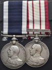A Naval General Service ‘Persian Gulf 1909-1914 and R.N. Long Service and Good Conduct Pair awarded to Yeoman of Signals Sydney J. Cross, Royal Navy, ...