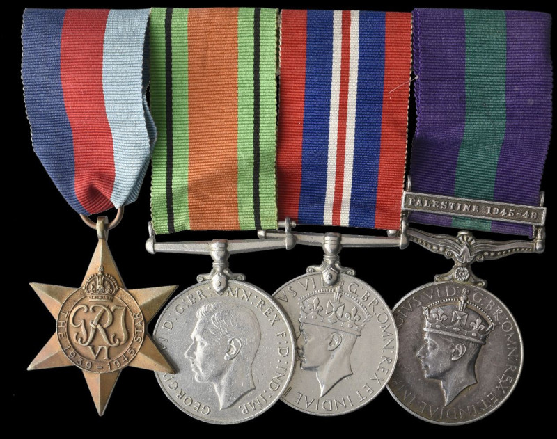 A WW2 & G.S.M. ‘Palestine 1945-48’ Group of 4 awarded to Private A. Smith, Army ...