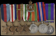 A WW2 and G.S.M. ‘Malaya’ Group of 7 awarded to Sergeant John Rockell O’Connor, 4th Hussars, who is believed to have served with the Buckinghamshire L...