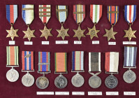 Miscellaneous WW2 Stars & Medals (17), a display of 16 mixed WW2 Stars and Medals, 54cm (width) x 44cm height, comprising: 1939-45 Star, Atlantic Star...