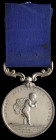 Royal Humane Society, Type II, small size (1867 - ) in silver, 38mm width, for a successful rescue (John Mc Cluskey, (Aged 15) 24 Septr 1884.), engrav...