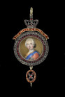 Great Britain, Scotland, a Jacobite Supporter’s badge or ‘jewel’, c. 1760-90, in gold, silver, silver-gilt and enamels, bearing a painted miniature po...
