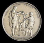 Royal Naval School, Camberwell, founded 1833, silver medal for Navigation (Charles. P. Incledon. 1842), 48mm width, in original fitted case of issue, ...