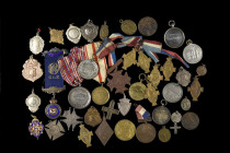 A Selection of Military Commemorative Medalets, in bronze, gilt metal and white metal, relating to the Boer War (1), the Great War (10) and WW2 (2), w...