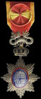 Annam, Order of the Dragon of Annam, Officer's breast badge, in silver-gilt and enamels, by Lac Tinh Vien, Hué, width 50mm, some restoration to blue a...