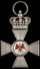 Germany, Prussia, Order of the Red Eagle, Fourth Class breast badge with crown (1892-1918), in silver, with enamelled centre and interior of crown, 42...