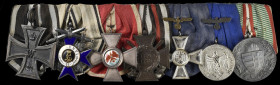 Germany, Mounted Group of Seven, Iron Cross 1914, Second Class, Bavaria, Order of St Michael, Fourth Class cross with Swords, Prussia, Order of the Re...