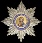 Greece, Order of the Redeemer, Type 2, Grand Officer’s breast star, by Lemaitre, Paris, circa 1880, in silver, with gold and enamelled centre, 73mm, m...