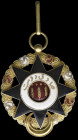 India, Bahawalpur, Imtiaz i Abbasia, Second Class neck badge, in silver-gilt and enamels, width 50.5mm, about extremely fine

Estimate: GBP 500-700
