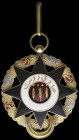 India, Bahawalpur, Imtiaz i Abbasia, Second Class neck badge, in silver-gilt and enamels, width 50.5mm, about extremely fine

Estimate: GBP 500-700