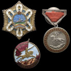 Mongolia, Order of the Polar Star, Type 4, post-1970, in silver, gilt and enamels (20288); together with Halhingol Medal, 1939, Moscow mint issue, in ...