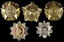North Korea, Order of the 20th Anniversary of the Founding of the D.P.R.K., 1968, breast badges (2), both Type 1 (8868, 95741); Order of Military Serv...