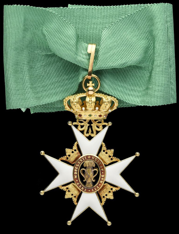 Sweden, Order of Vasa, Grand Officer’s set of insignia, circa 1880, comprising n...