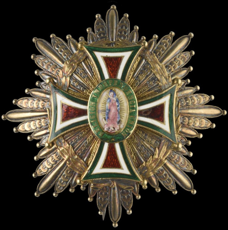 Imperial Order of Guadalupe, Type III, Grand Cross breast star, by Krètly, Paris...