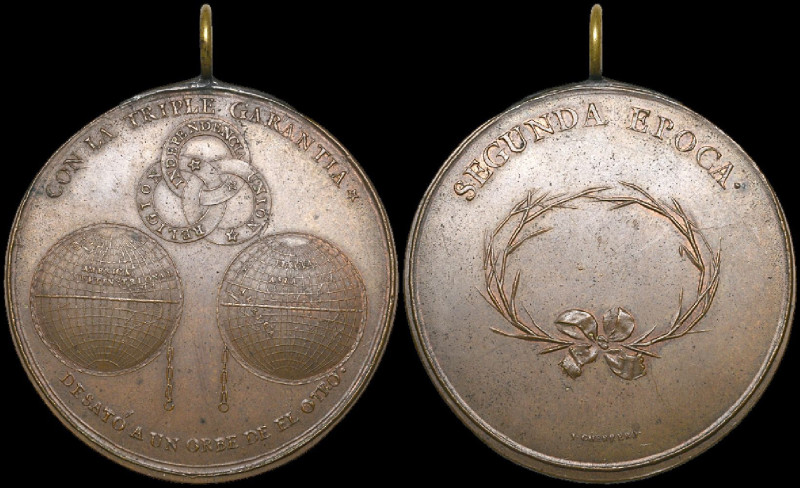 Medal for the Second Period of Independence, 1823, by J Guerrero, in bronze, 50m...