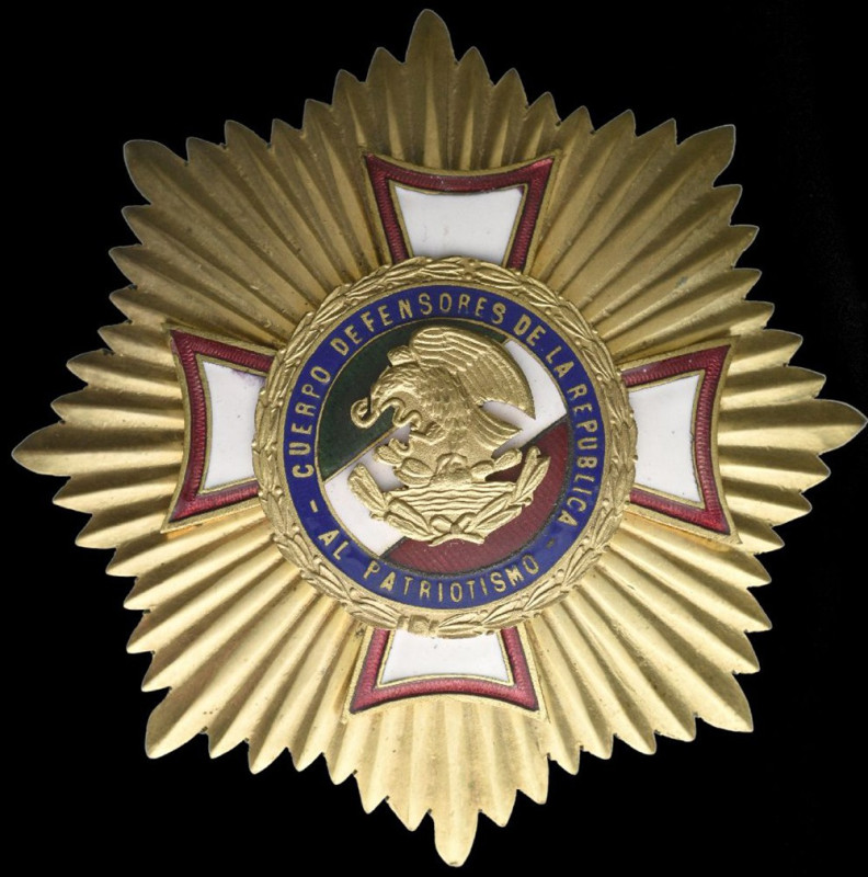 Breast Star for Defenders of the Republic, 1918, in gilt and enamels, 77mm (Grov...