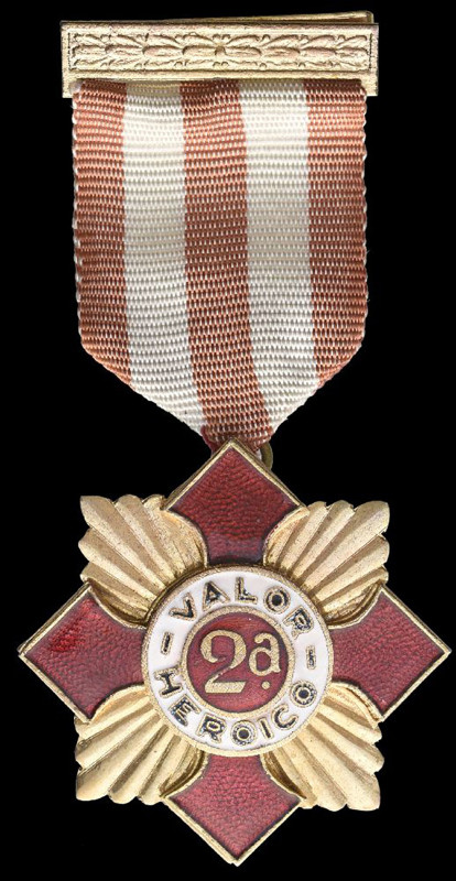 Bravery Medal, 1926, Second Class breast badge, in gilt and red enamel, 45mm (Gr...