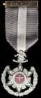 Aeronautical Decoration, 1929, Second Class breast badge, silvered metal and enamels, with 201 Squadron enamelled clasp, 40mm (Grove D-571), almost ex...