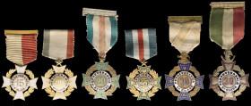 Cross of Perseverance, 1926, Series 1a Second Class, for 30 years, First setting, Third Class for 25 years, First setting, Fourth Class for 20 years, ...