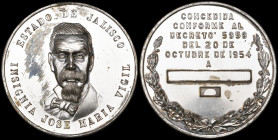 State of Jalisco, José Maria Vigil Silver Medal, 1954, facing bust, rev., six-line inscription, 40mm (Grove D-495a), extremely fine and rare

Estima...