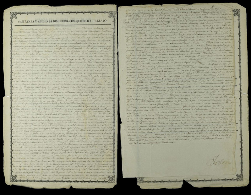 Original Service Record of Major-General Juan Nepomuceno Almonte, dated 30 Octob...