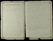 Original Service Record of Major-General Juan Nepomuceno Almonte, dated 30 October 1855, 6pp, printed, with four handwritten pages giving of service d...