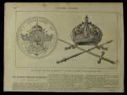Print of the Imperial Insignia of the Mexican Empire, cutting from L’Universe Illustré; Insignia of the Imperial Order of Guadalupe, 1863-67, plate fr...