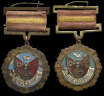 China, People’s Republic, Chinese Railway Department’s Medal for Resisting American Aggression and Assisting Korea, 1951, in gilt and enamels, one wit...