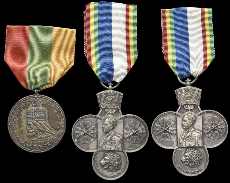 Ethiopia, Korean War Service Medal EE 1943 (1951) (2), both unmarked, in silvere...