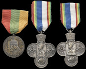 Ethiopia, Korean War Service Medal EE 1943 (1951) (2), both unmarked, in silvered bronze, both with original ribands; together with Haile Selassie Cor...