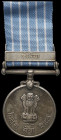 India, Videsh Seva Medal, single clasp, Korea (in Hindi) (245331 Sep. Yohinder Singh, Punjab. R.), 35mm, indentations to reverse of clasp, good very f...