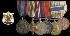South Africa, Second Word War and Korea Group of Six awarded to F. H. B. Opperman,4 Squadron S.A.A.F., South African Medal for Korea (P8225 F.H.B. Opp...