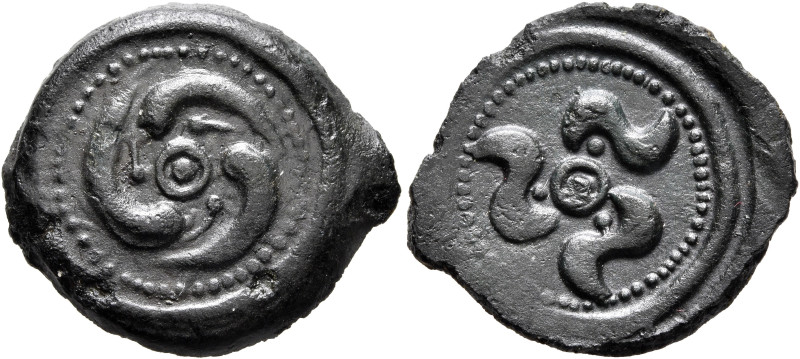 CENTRAL GAUL. Lingones. Circa 1st century BC. Cast unit (Potin, 21 mm, 3.59 g), ...