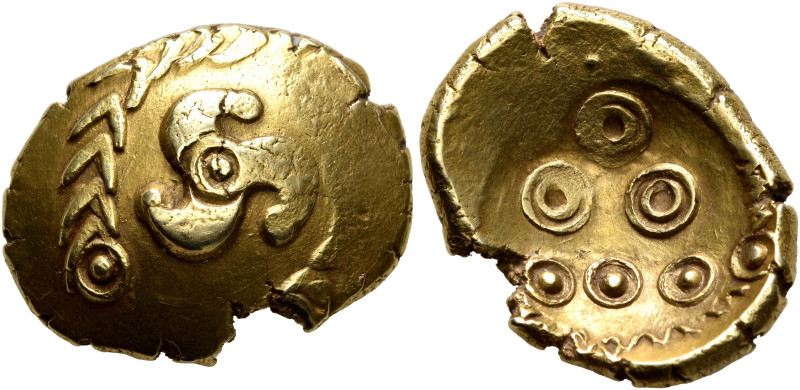 CENTRAL EUROPE. Uncertain tribe. 1st century BC. Stater (Gold, 21 mm, 7.24 g, 12...