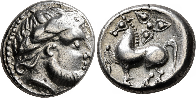 MIDDLE DANUBE. Uncertain tribe. 2nd century BC. Tetradrachm (Silver, 22 mm, 12.0...