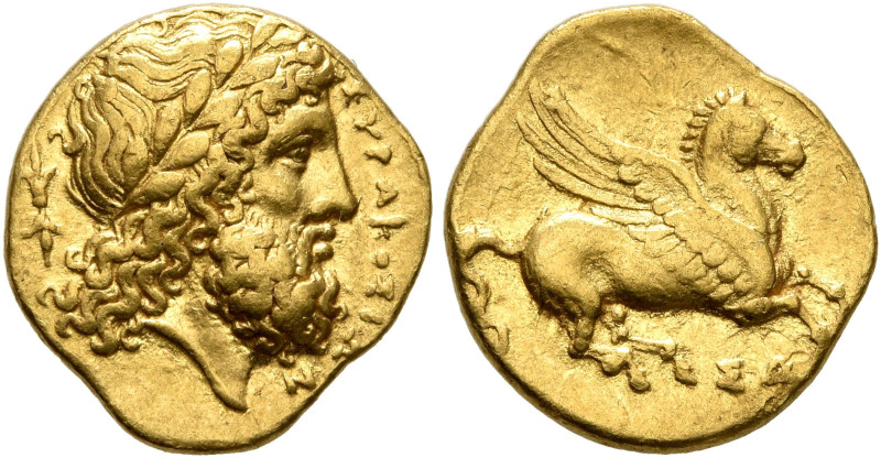 SICILY. Syracuse. Timoleon and the Third Democracy, 344-317 BC. Quarter Stater (...