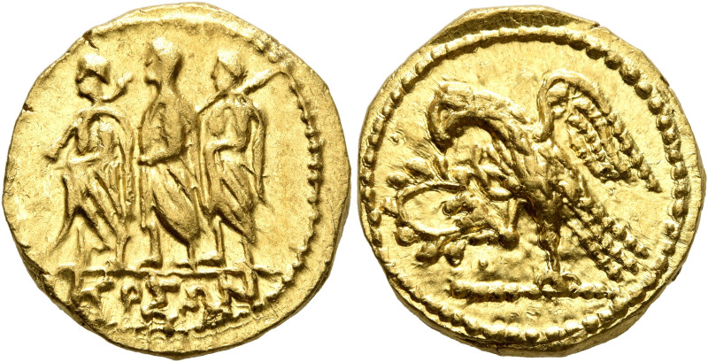 SKYTHIA. Geto-Dacians. Koson, mid 1st century BC. Stater (Gold, 18 mm, 8.65 g, 1...