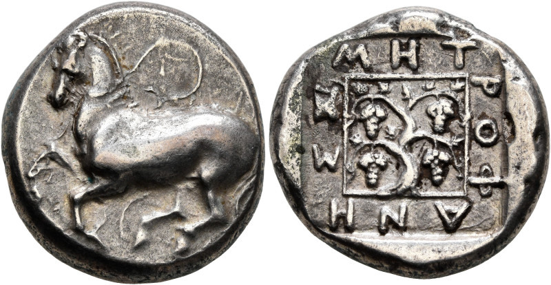 THRACE. Maroneia. Circa 411/0-398/7 BC. Tetradrachm (Silver, 22 mm, 12.89 g, 2 h...