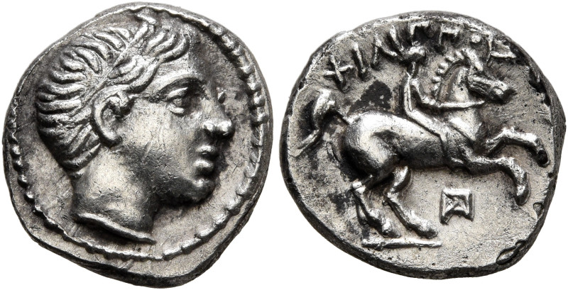 KINGS OF MACEDON. Philip II, 359-336 BC. 1/5 Tetradrachm (Silver, 14 mm, 2.64 g,...