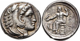 KINGS OF MACEDON. Alexander III ‘the Great’, 336-323 BC. Tetradrachm (Silver, 27 mm, 17.23 g, 9 h), Amphipolis, struck under Antipater, circa 325-323/...