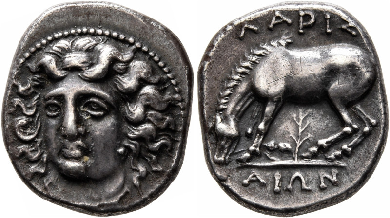 THESSALY. Larissa. Circa 365-356 BC. Drachm (Silver, 19 mm, 6.01 g, 12 h). Head ...